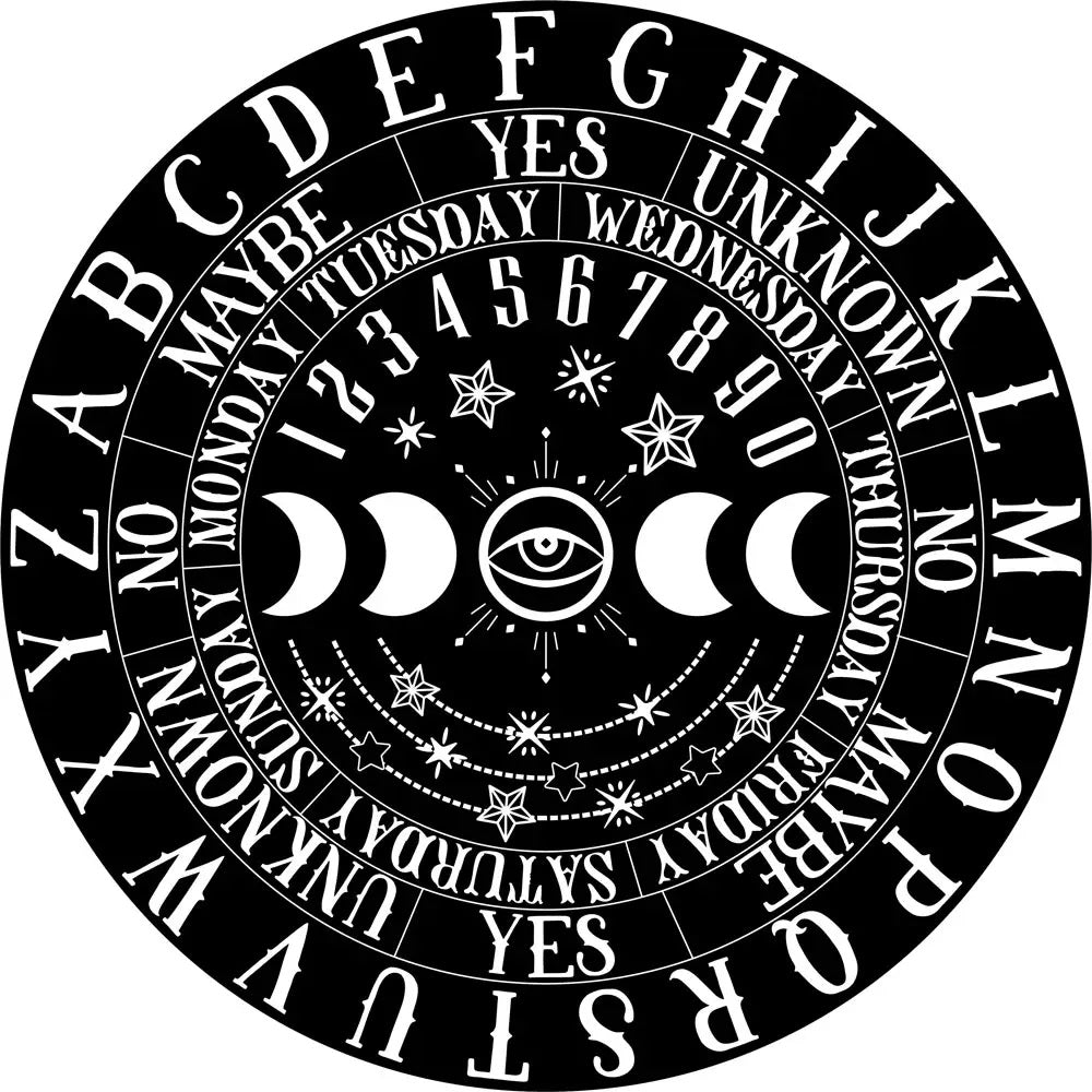 Wooden Pendulum Board - Moon Phases - Black image 0