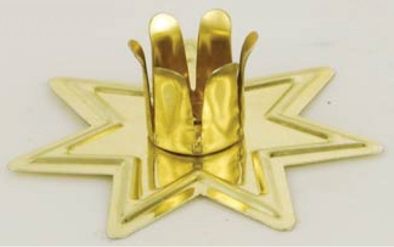 Gold Toned Fairy Star Chime Candle Holder image 0