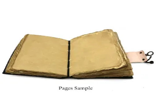 Celestial Fusion Leather 5x7 Blank Journal Spell Book image 1