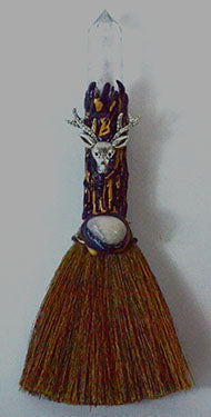 7 1/2" Deer W Crystal besom image 0