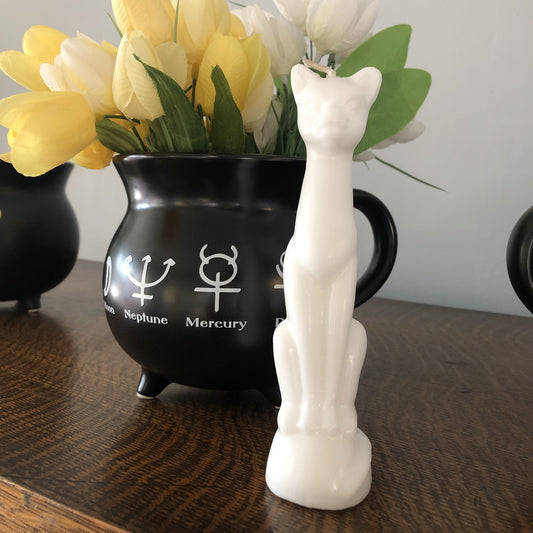 White Cat Candle image 0