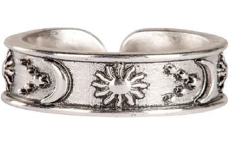 Sun Moon Stars Adjustable Ring image 0