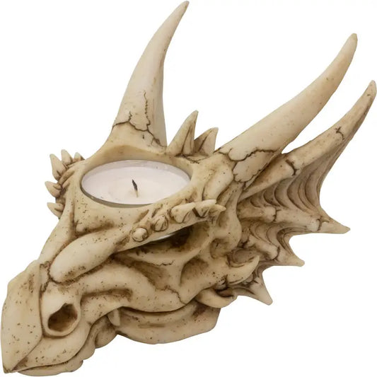Beige Dragon Head Tealight Candle Holder image 0
