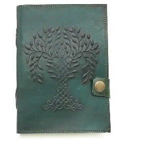 Embossed Tree of Life Blank Leather Journal (5 X 7 in.) image 0