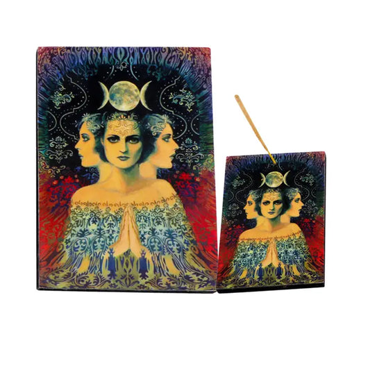 Wooden Moon Goddess Incense Holder image 0