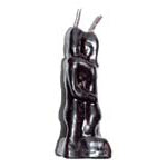 5 1/2" Lovers black candle image 0