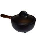 3 1/2" Cast iron cauldron w/ lid & handle image 0